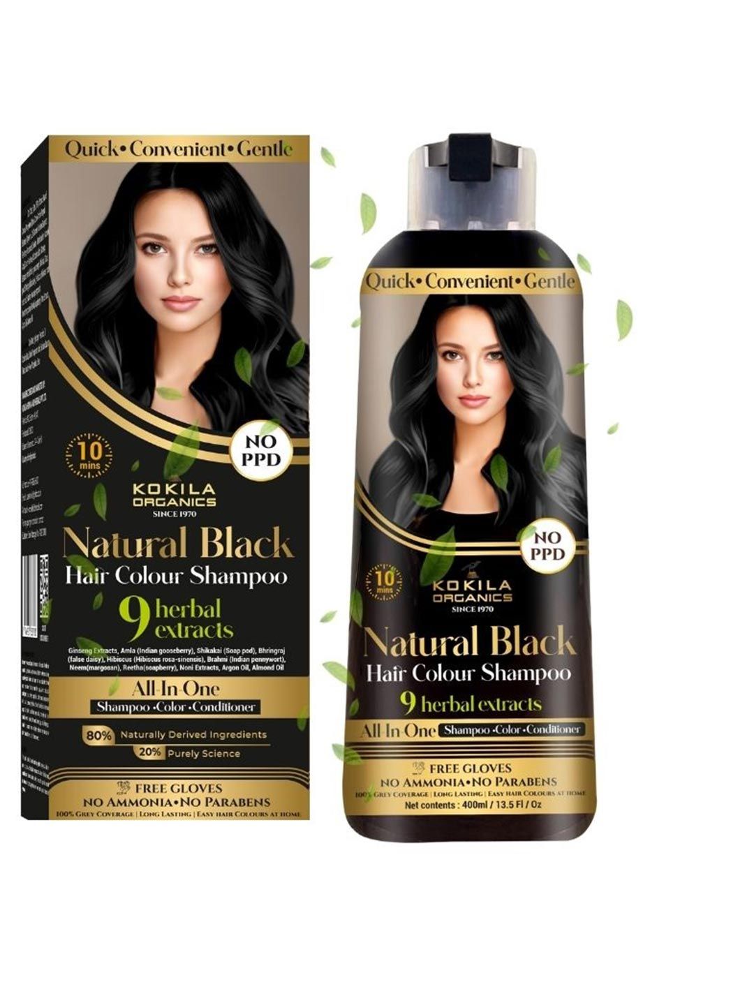 KOKILA Hair Color Shampoo 400 ml Natural Black Myntra sale