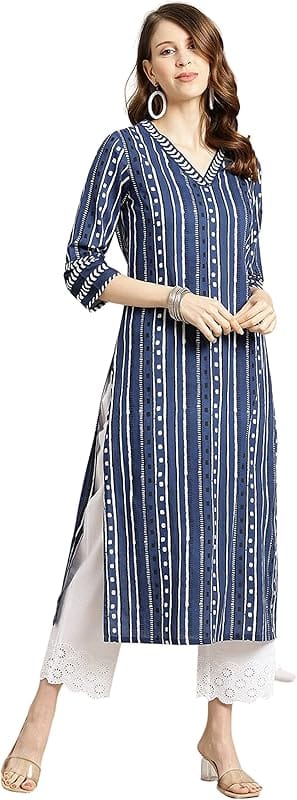 Nayo Women Printed Straight Kurta