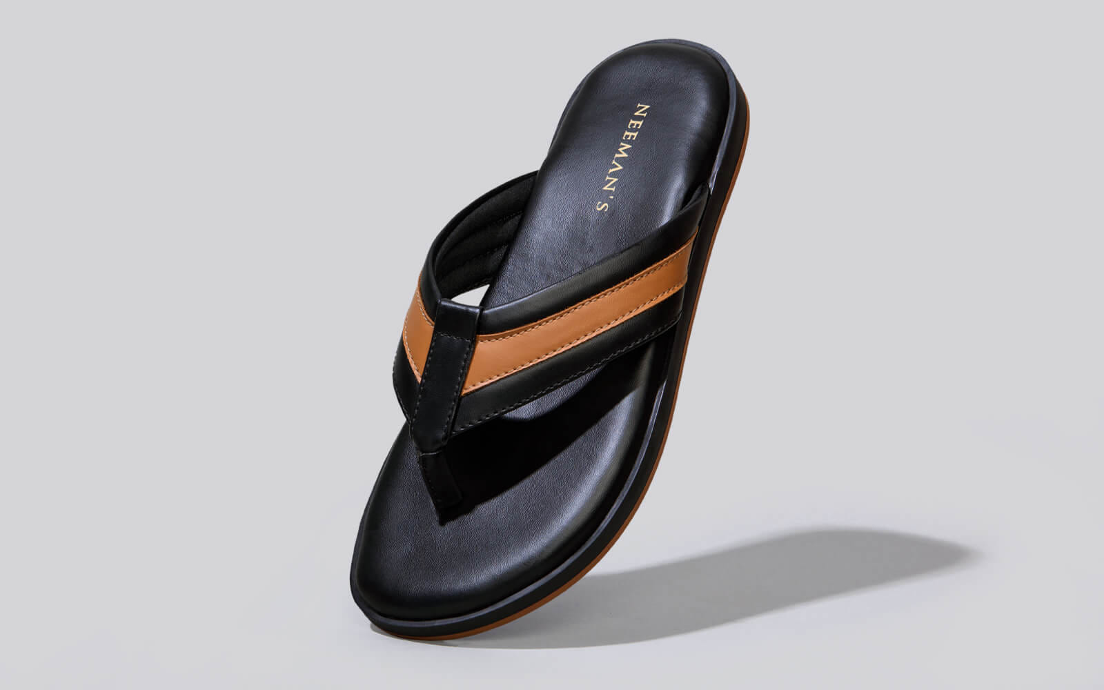 Neemans Indo-Western Flips, Black-Tan Neemans sale