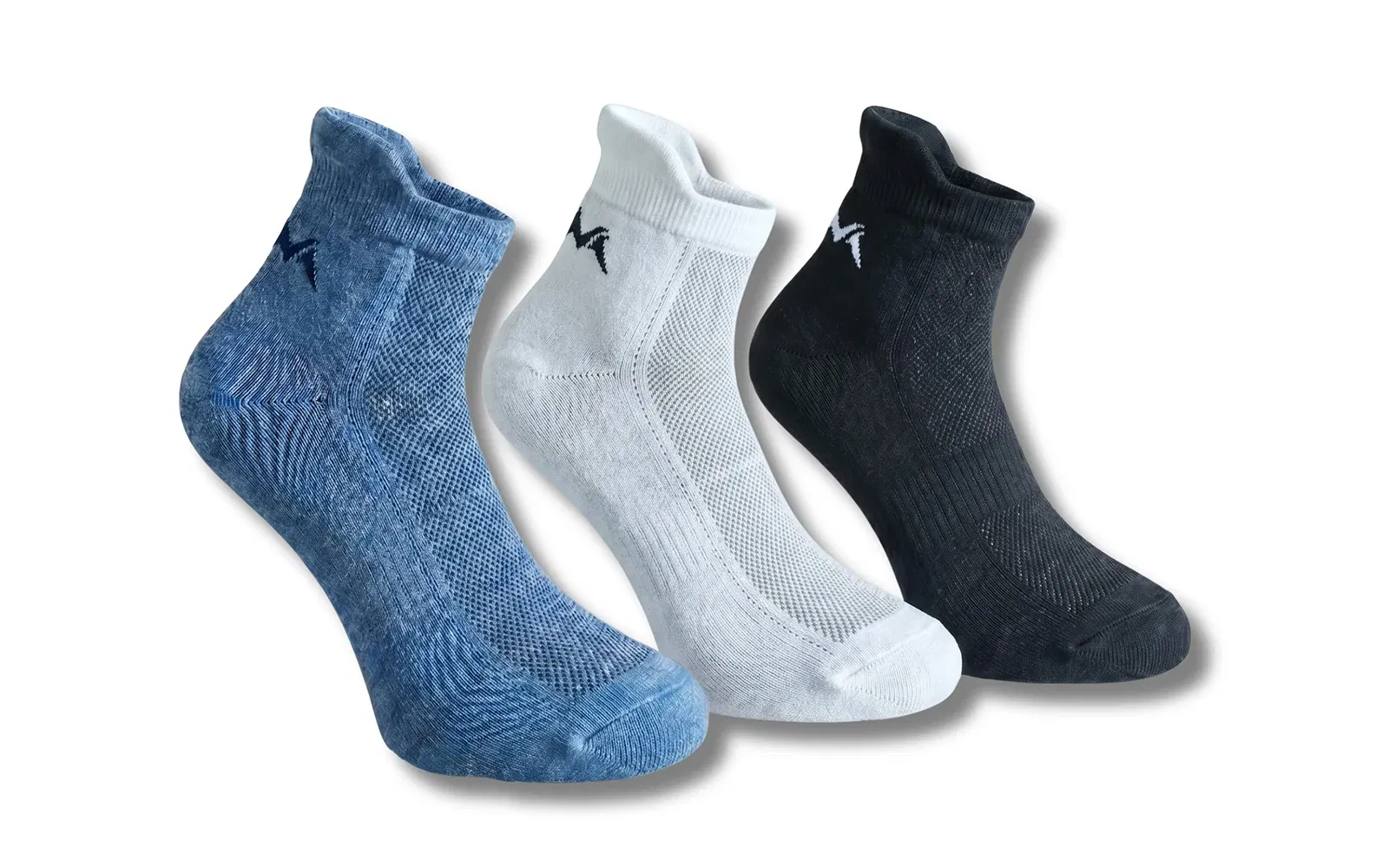 Neeman's Ankle Length Comfort Socks, Black Blue Grey (Pack of 3) Neeman's sale