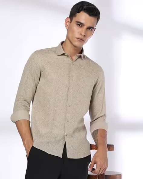 Netplay Men Floral Print Slim Fit Shirt