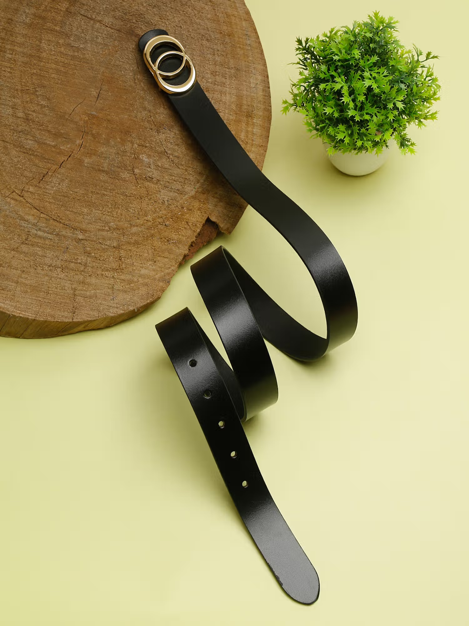 Teakwood Women Black Solid Genuine Leather Belt Nykaa Fashion sale