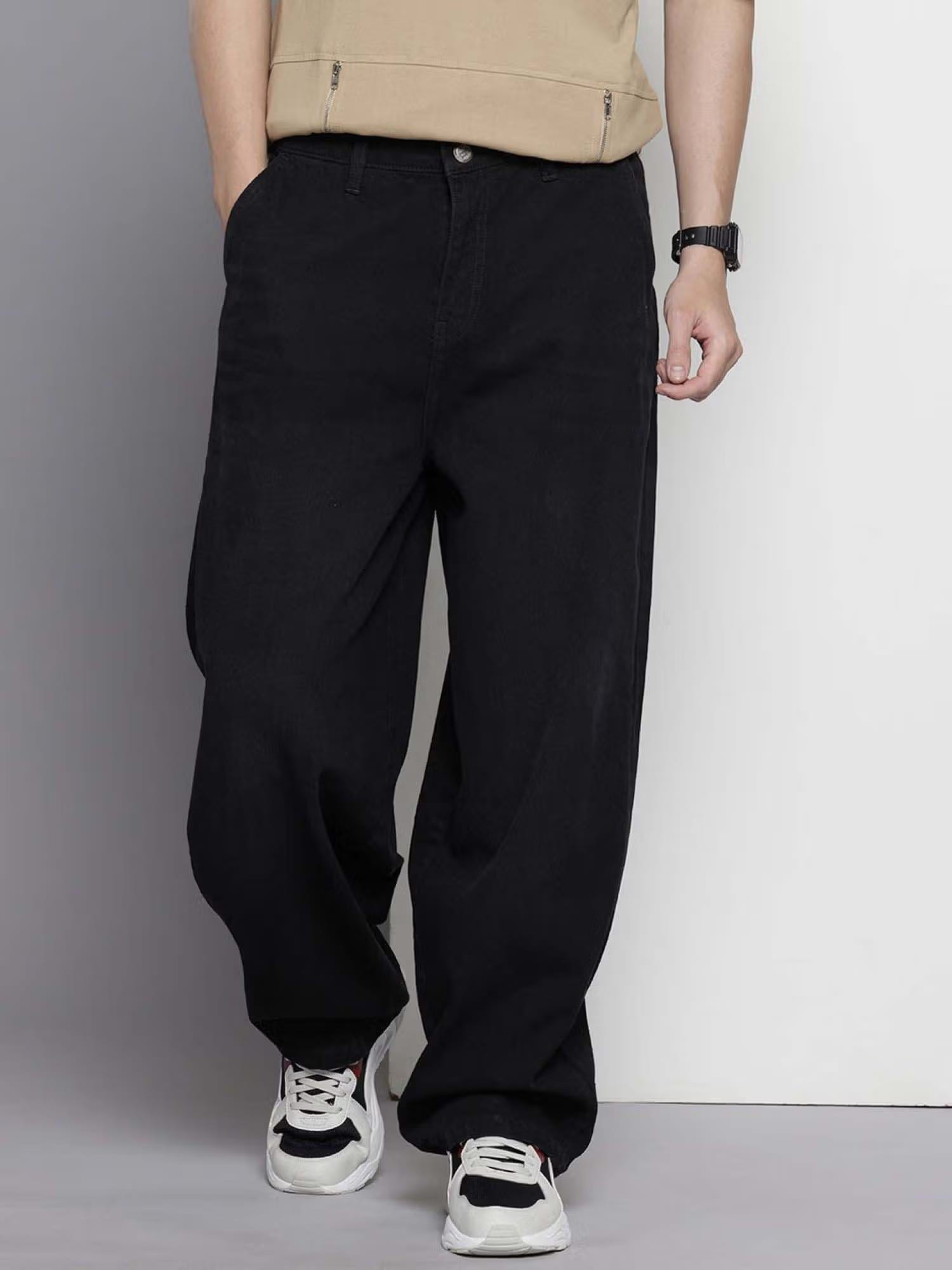 The Indian Garage Co Men Loose Fit Solid Mid-Rise Jeans Nykaa Fashion sale