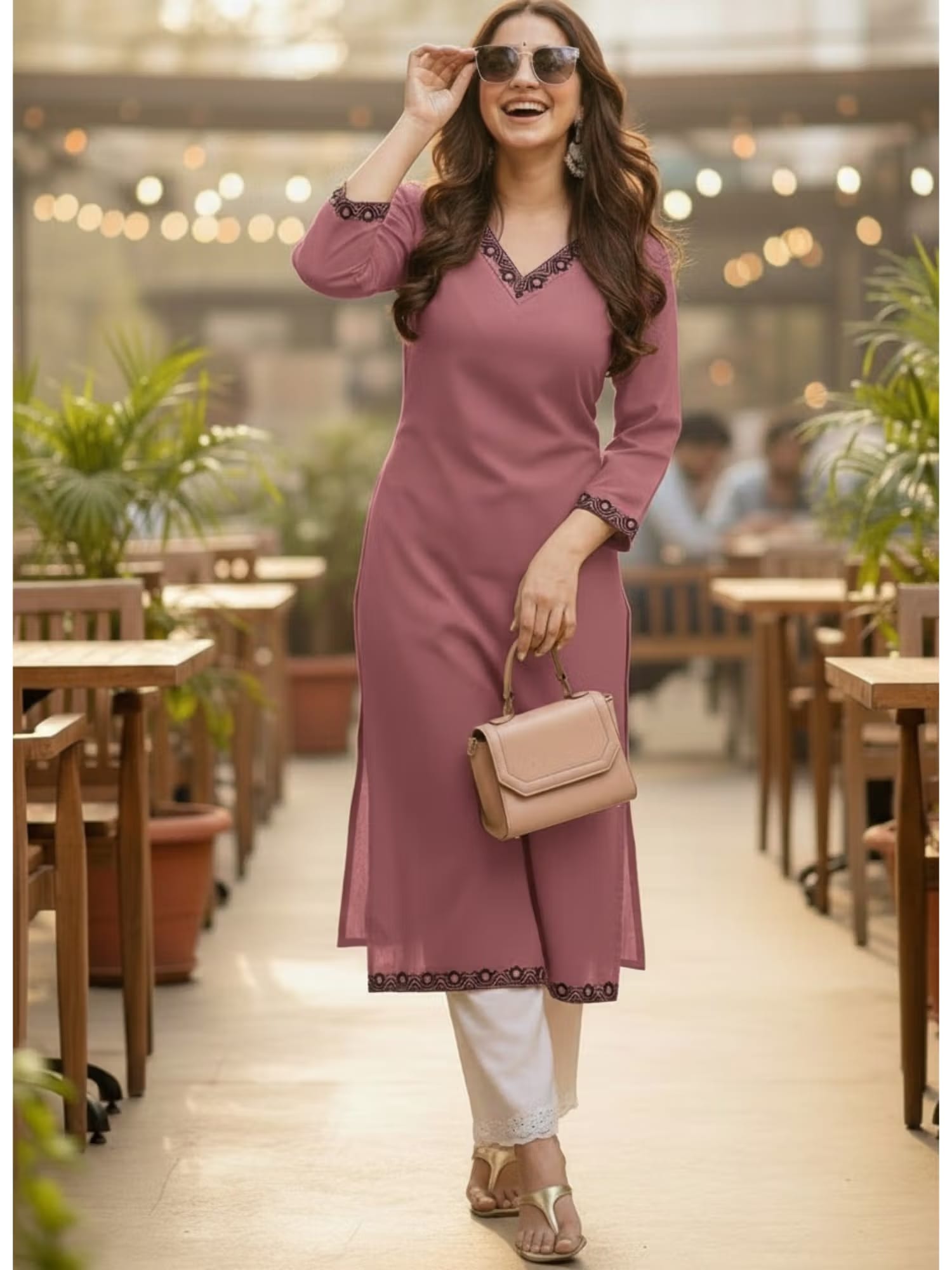 Surhi Cotton Solid Kurta Nykaa Fashion sale