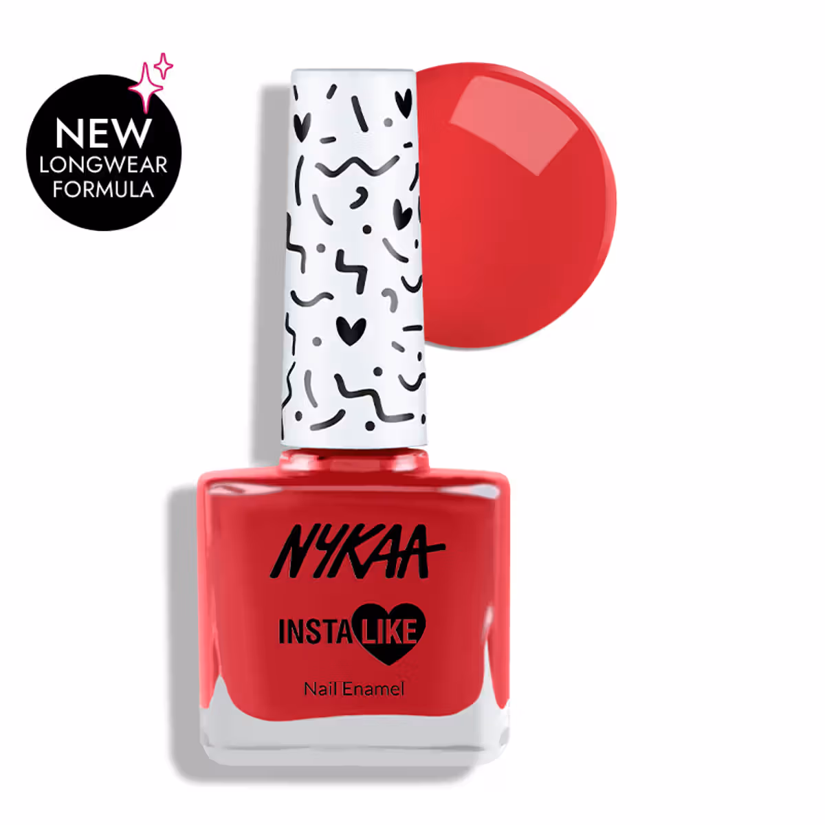 Nykaa InstaLike Long Lasting Nail Enamel, Left On Red 475 Nykaa sale