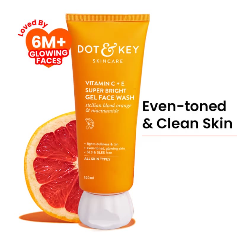 Dot & Key Vitamin C + E Super Bright Gel Face Wash Nykaa sale