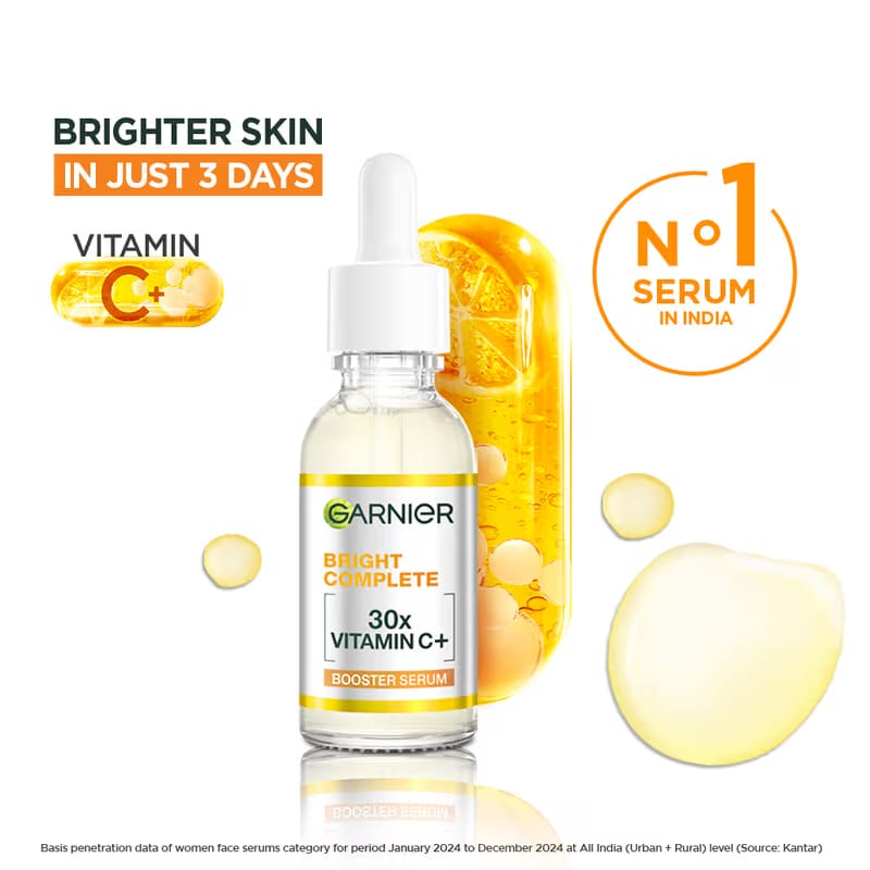 Garnier Vitamin C + Face Serum for Skin Brightening with 2% Niacinamide & 0.5% Salicylic Acid Nykaa sale