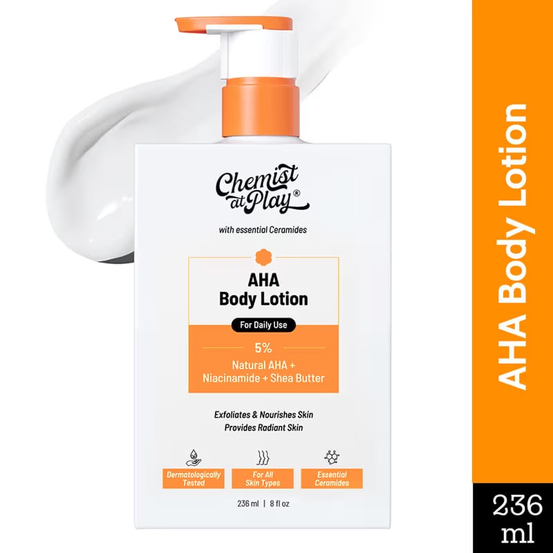 Chemist At Play AHA Body Lotion With Niacinamide Shea Butter Moisturizer For All Skin Types Nykaa sale