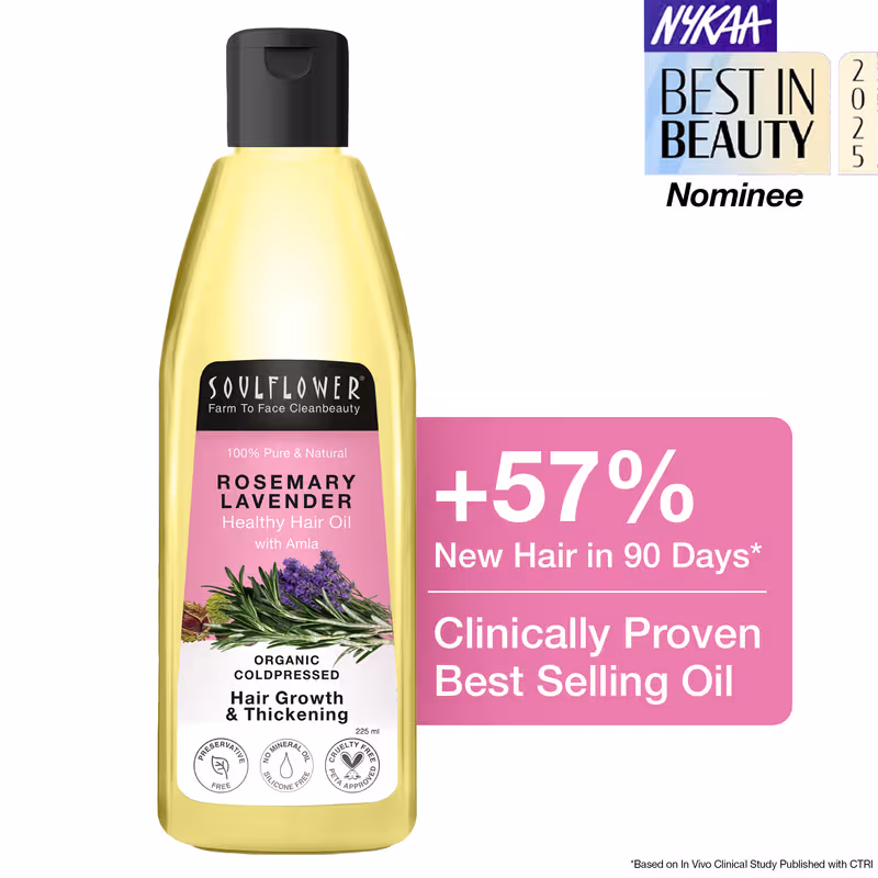 Soulflower Rosemary Lavender Healthy Hair Oil Nykaa sale