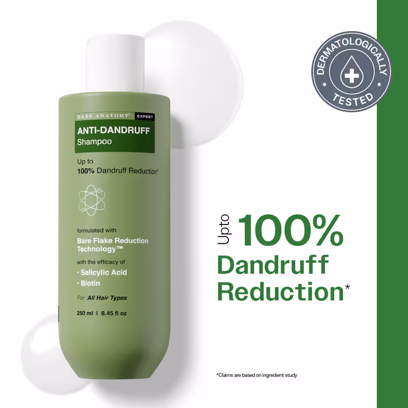 Bare Anatomy Anti-Dandruff Shampoo with Salicylic Acid, Piroctone Olamine, Biotin & Menthol Nykaa sale