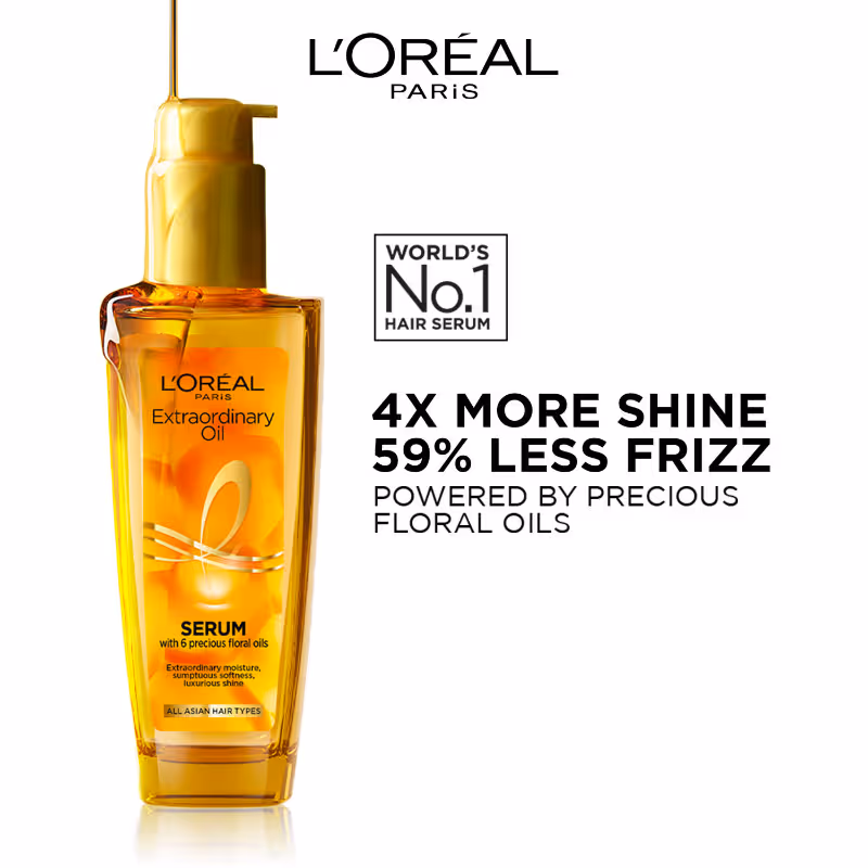 L'Oreal Paris Extraordinary Oil Hair Serum, Anti-Frizz Serum With UV Protection Nykaa sale