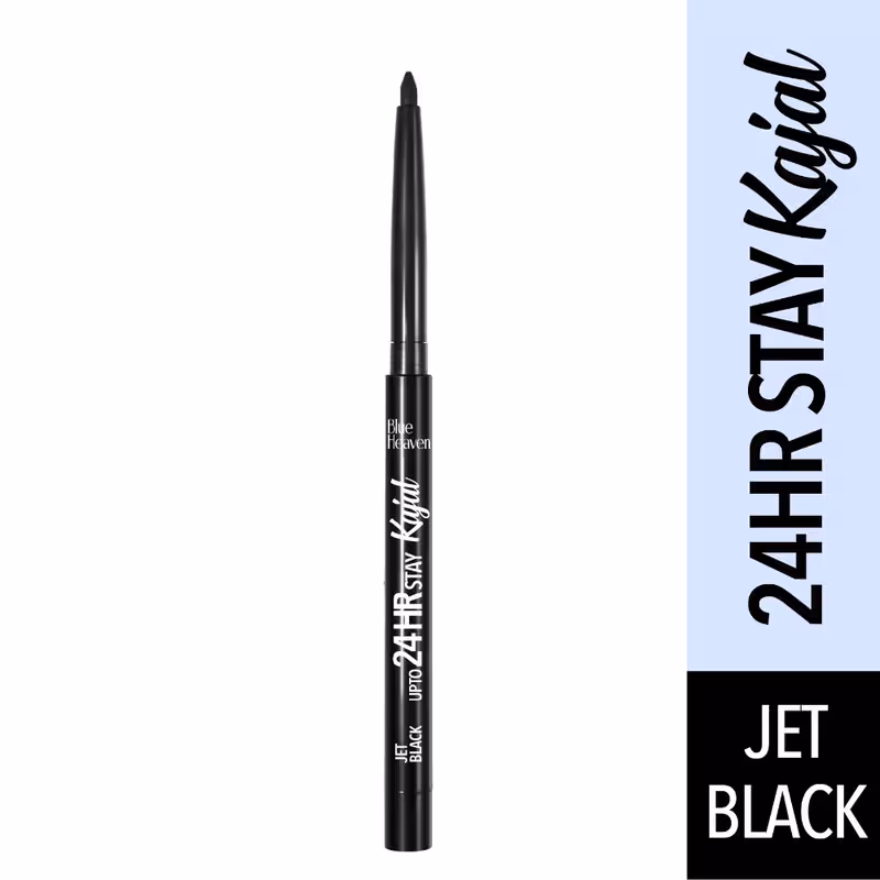 Blue Heaven 24hr Stay Kajal Black Waterproof - Jet Black Nykaa sale