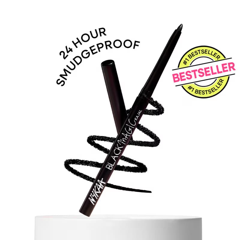 Nykaa Magic Smudgeproof Kajal Eyeliner Pencil, Lasts Up to 24 Hours Nykaa sale