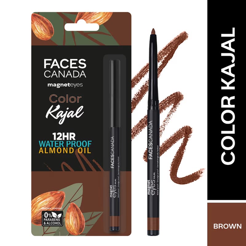 Faces Canada Magneteyes Kajal with Almond Oil — Brown Comfort 03 Nykaa sale