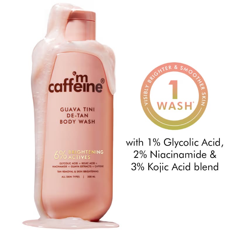 mCaffeine 1% Glycolic Acid Detan Body Wash, 5% Niacinamide Nykaa sale