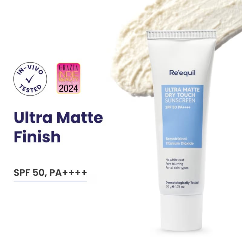 Re'equil Ultra Matte Dry Touch Sunscreen SPF 50 PA++++ Nykaa sale