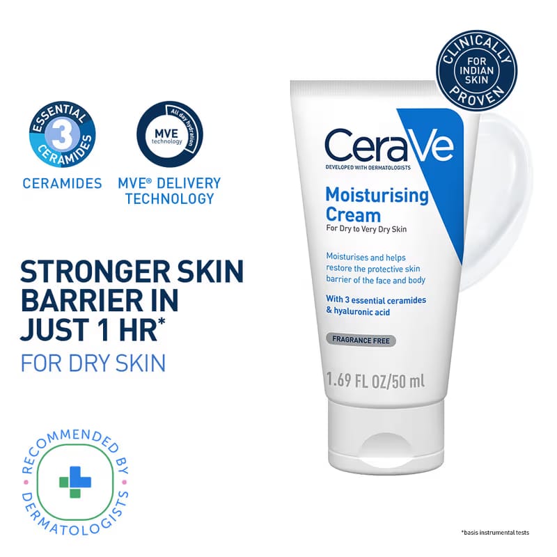 CeraVe Moisturizer Cream For Dry Skin With Ceramides & Hyaluronic Acid Nykaa sale