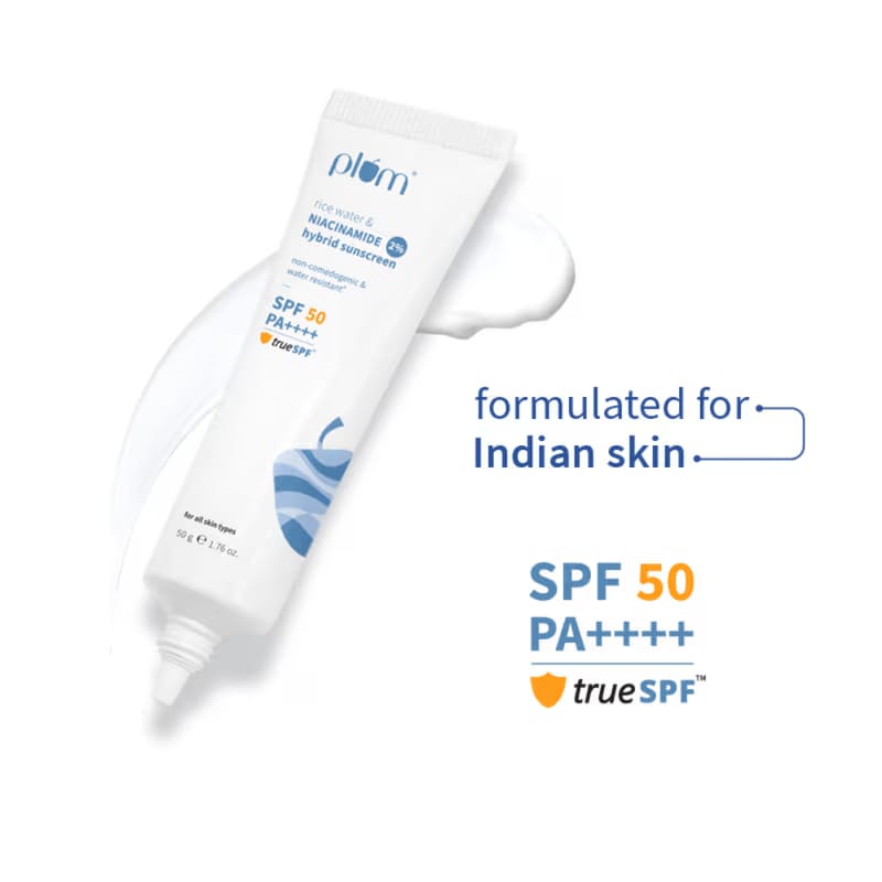 Plum 2% Niacinamide & Rice Water SPF 50 PA+++ Sunscreen Nykaa sale