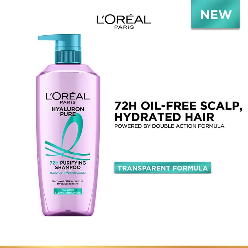 L'Oreal Paris Hyaluron Pure 72H Purifying Shampoo for Oily Scalp Nykaa sale