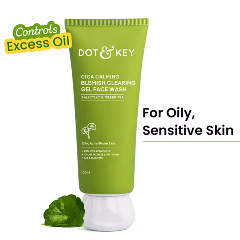 Dot & Key Cica Salicylic & Green Tea Facewash For Acne Prone Skin, Cleanses Pores & Excess O Nykaa sale