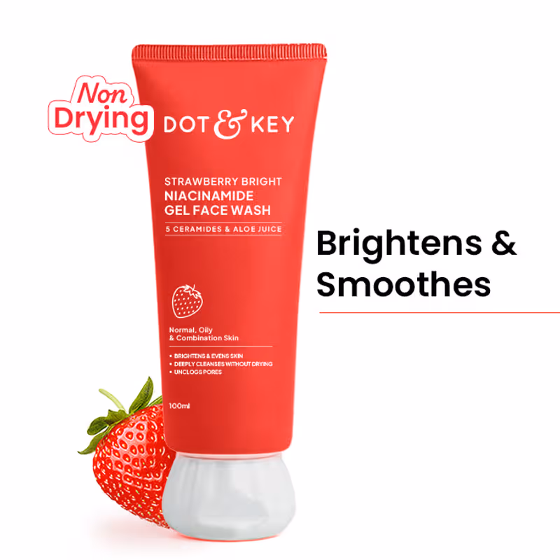 Dot & Key Strawberry Bright Niacinamide Gel Face Wash Nykaa sale