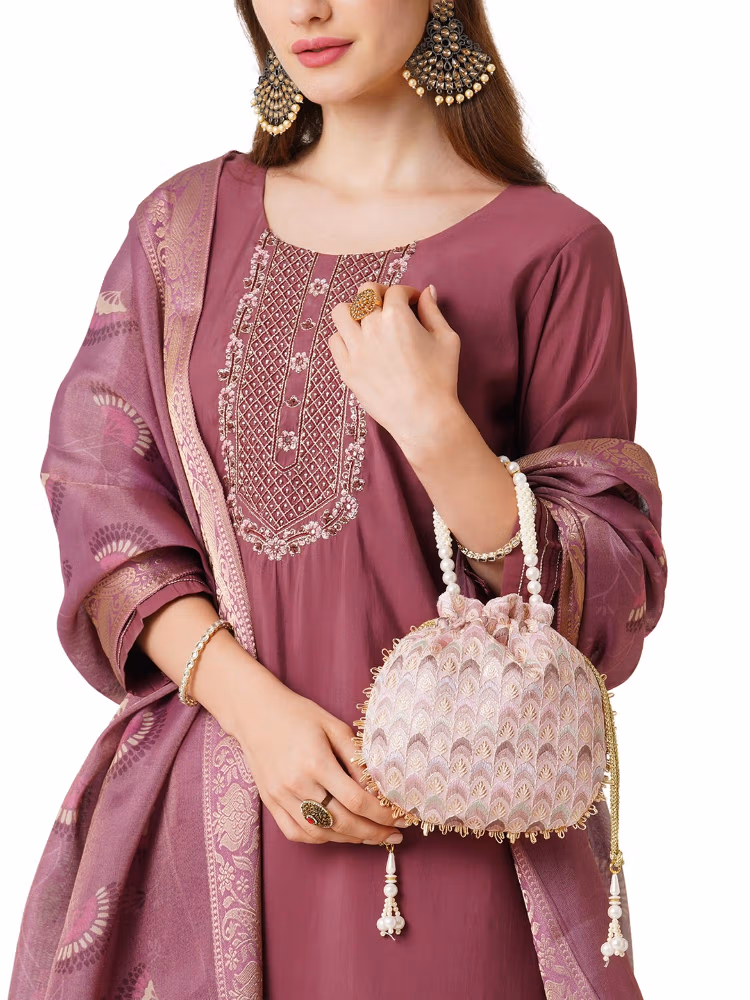 Women's Noor Potli (Pink) (Small) Nykaa Fashion sale