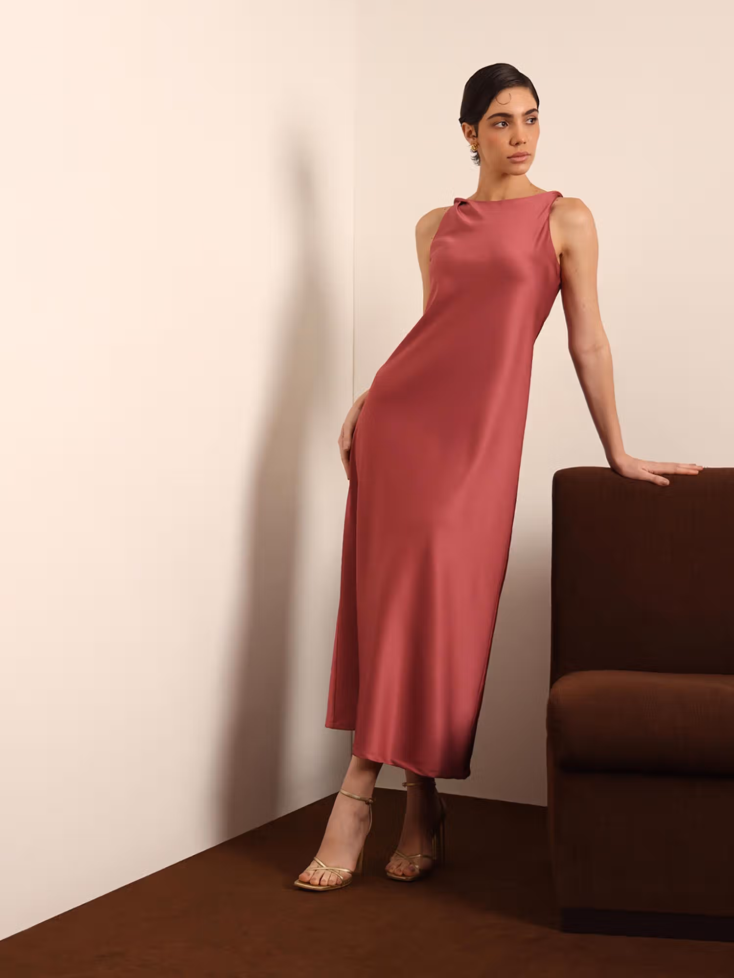 Mauve Midi Dress Nykaa Fashion sale