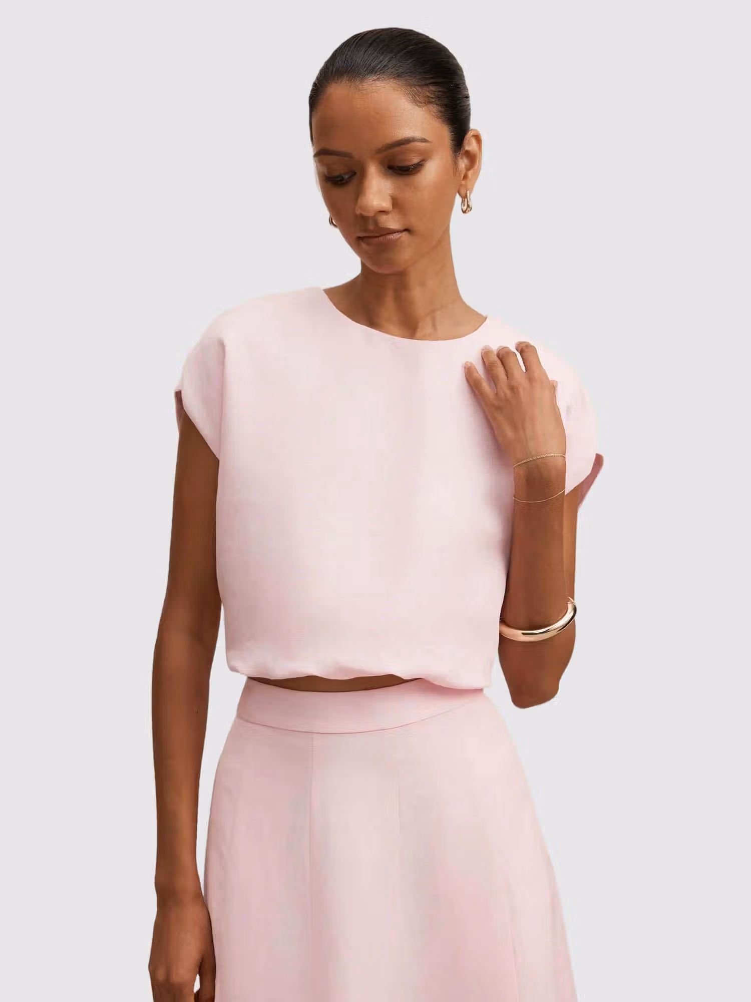 Georgina Petite Bubble Hem Crop Top Nykaa Fashion sale