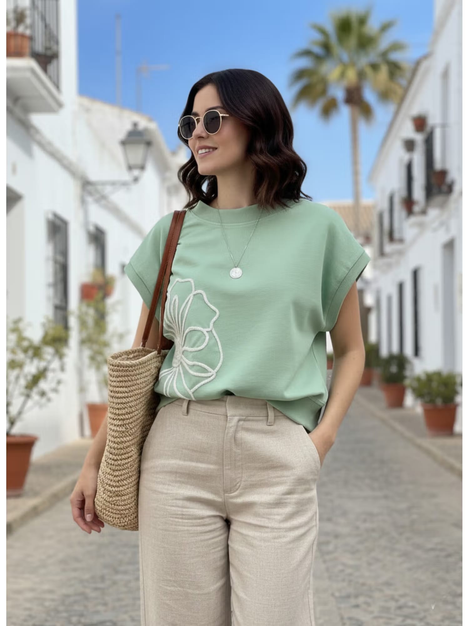 AAREIN Green Embroidered Oversized Top Nykaa Fashion sale
