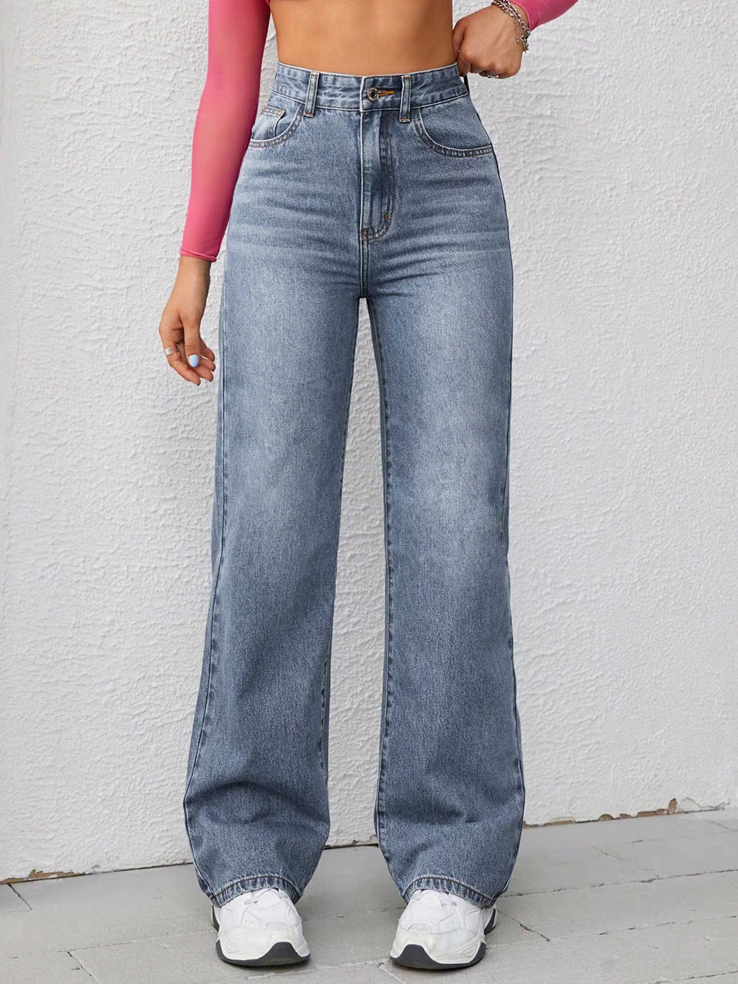 Off Duty India Not Your Daddy's Straight Leg Jeans-Light Blue Nykaa Fashion sale