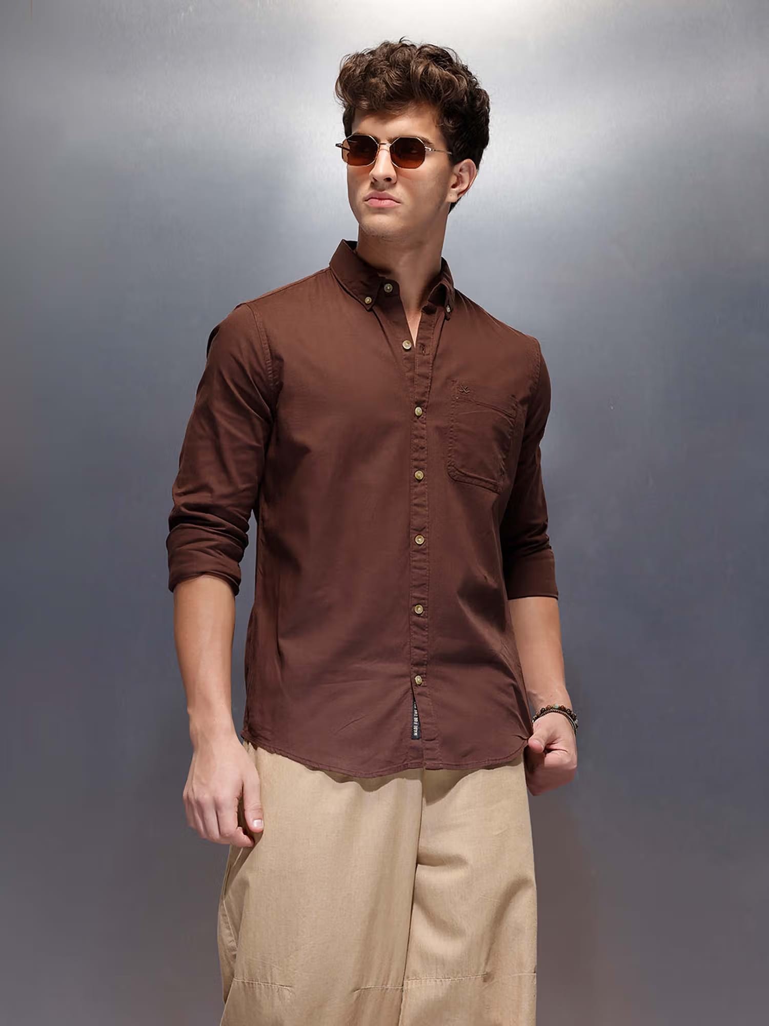 WROGN Men's Casual Slim Fit Shirt Nykaa Fashion sale