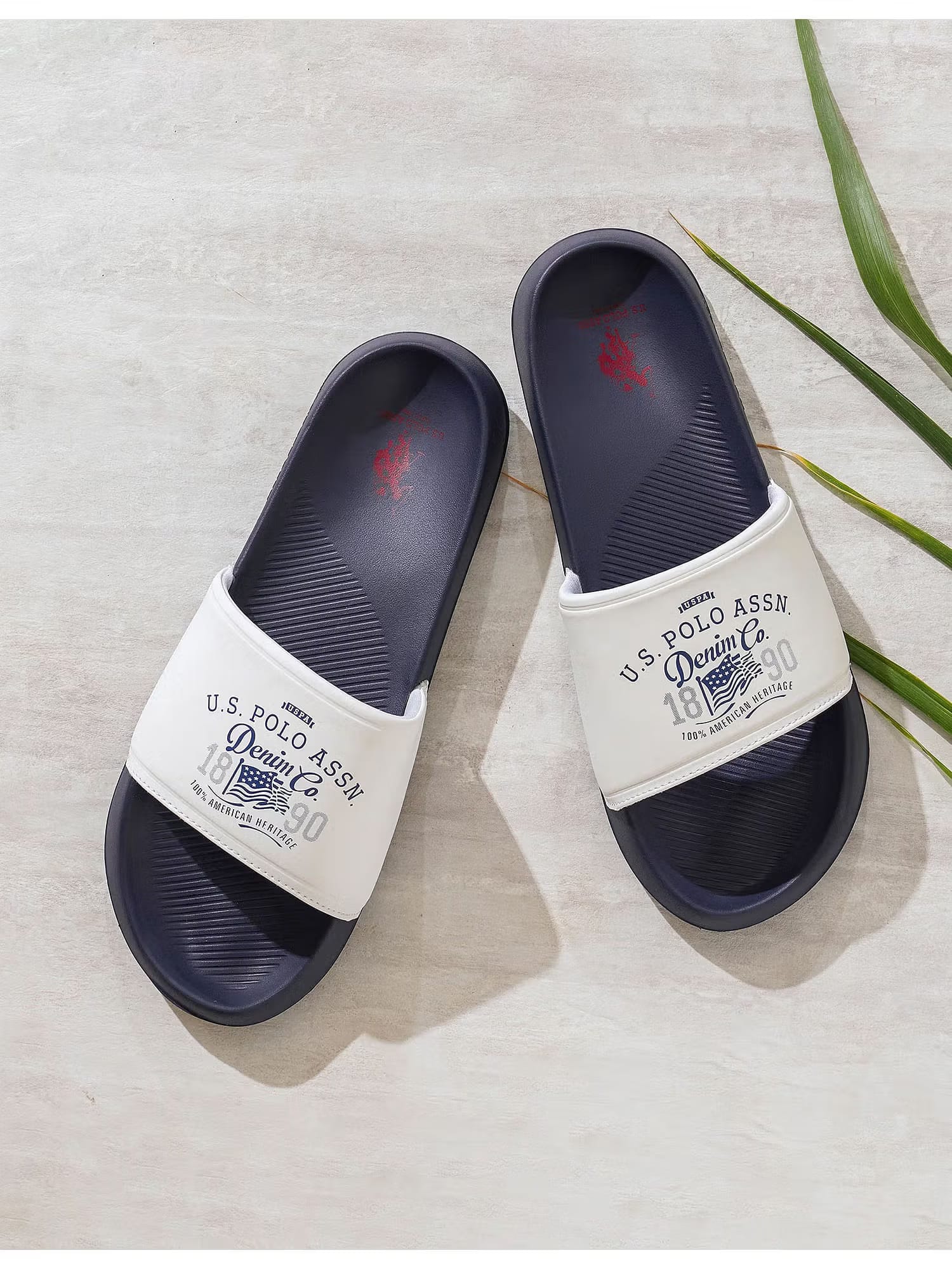 U.S. POLO ASSN. Men Toplin 5.0 Off White Sliders Nykaa Fashion sale