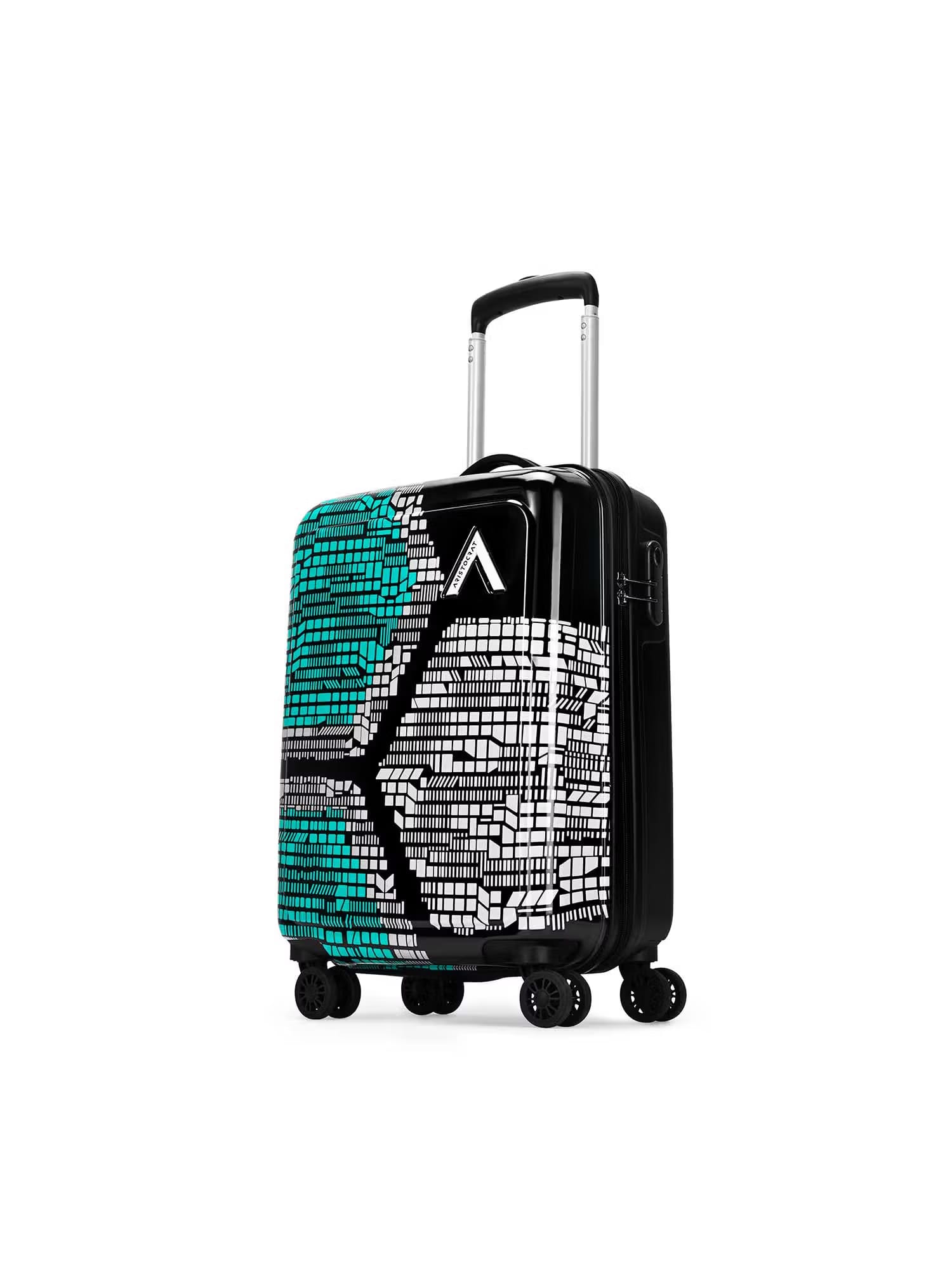 Aristocrat Unisex Blue Hard Luggage Cabin Trolley Bag with 8-Wheel and Combination Lock Nykaa Fashion sale