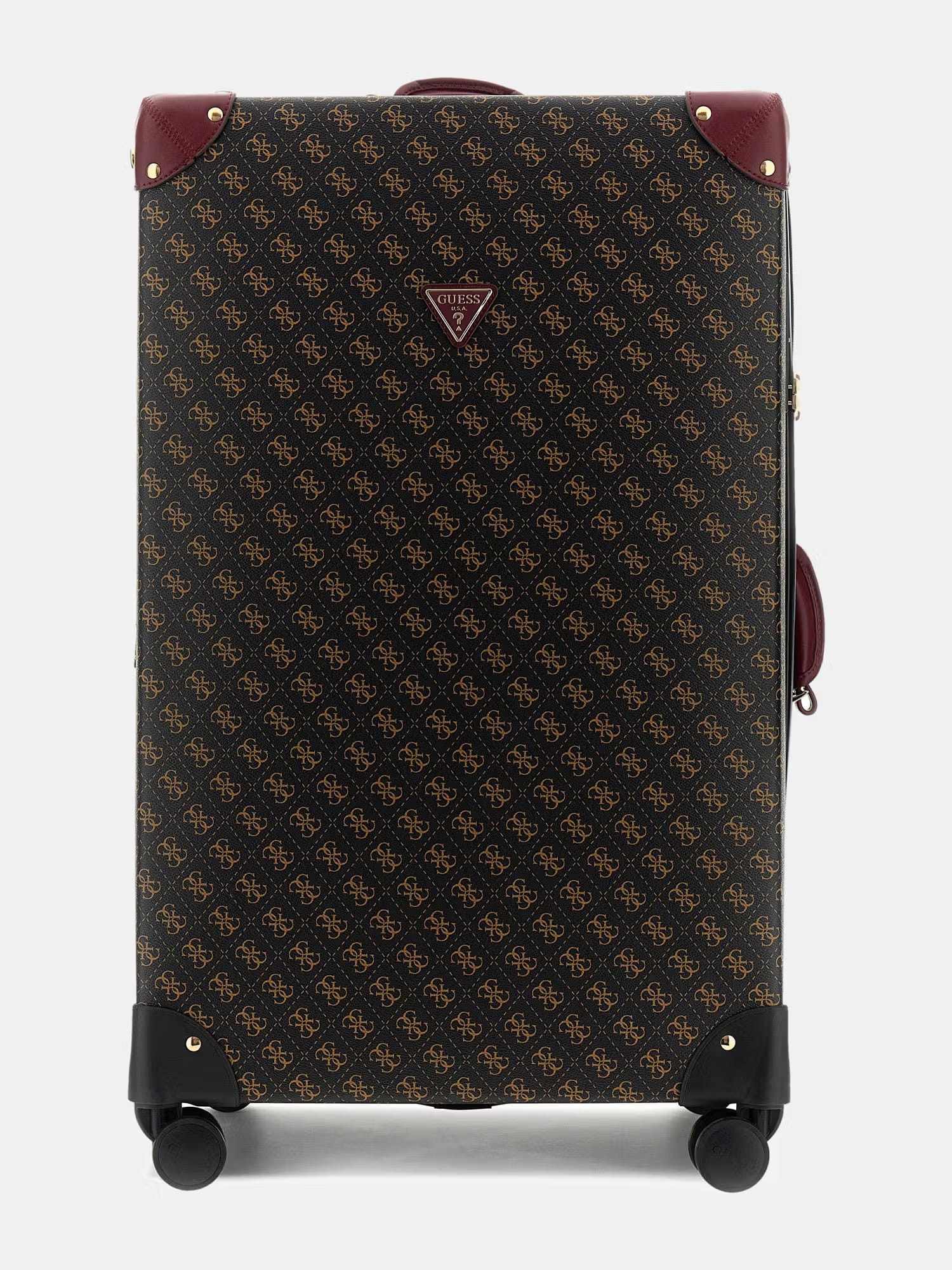 Guess Brown Pu Printed Men Luggage Bag Nykaa Fashion sale