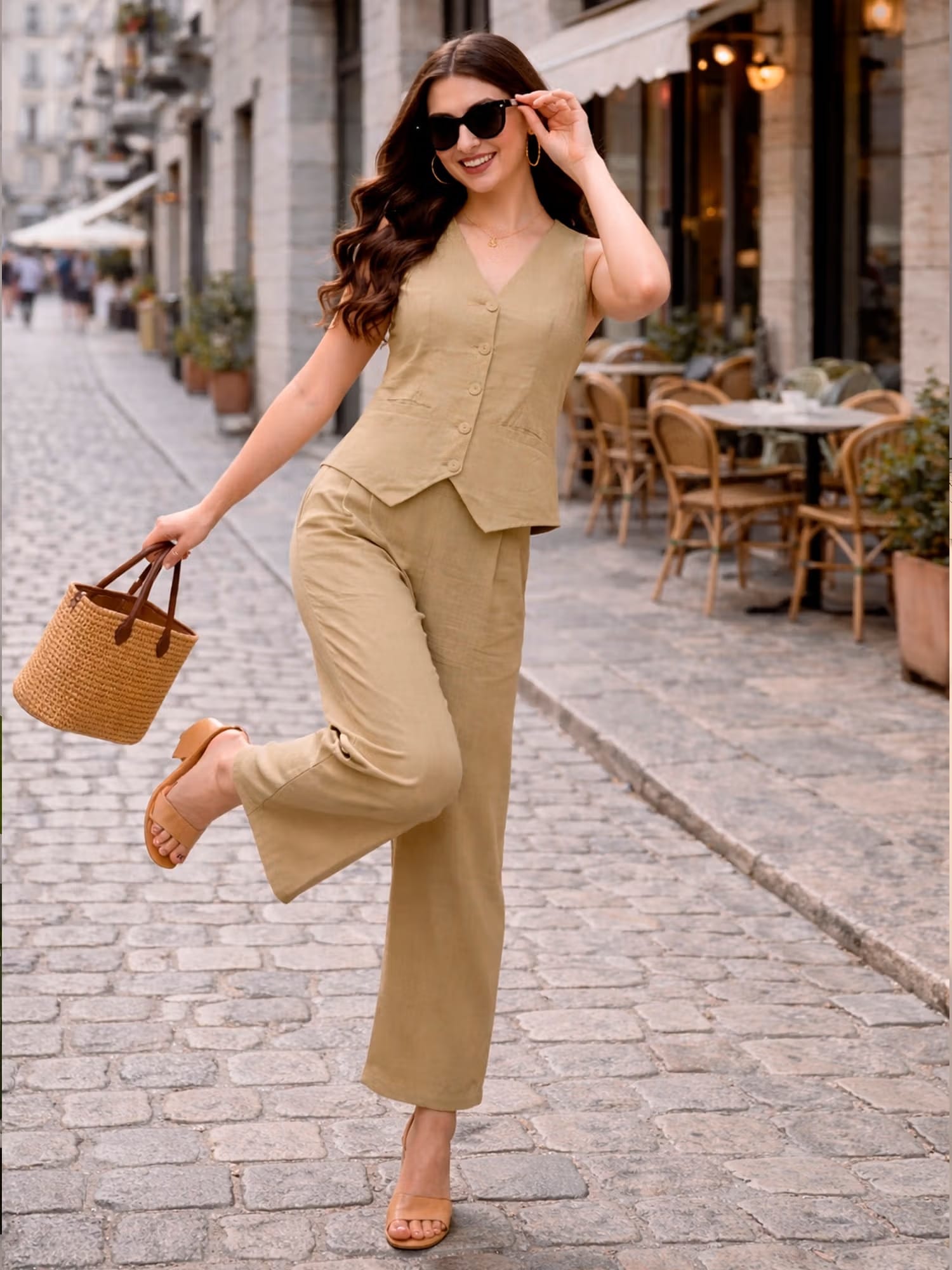 Mabish By Sonal Jain Beige Cotton Co-Ord Set Nykaa Fashion sale