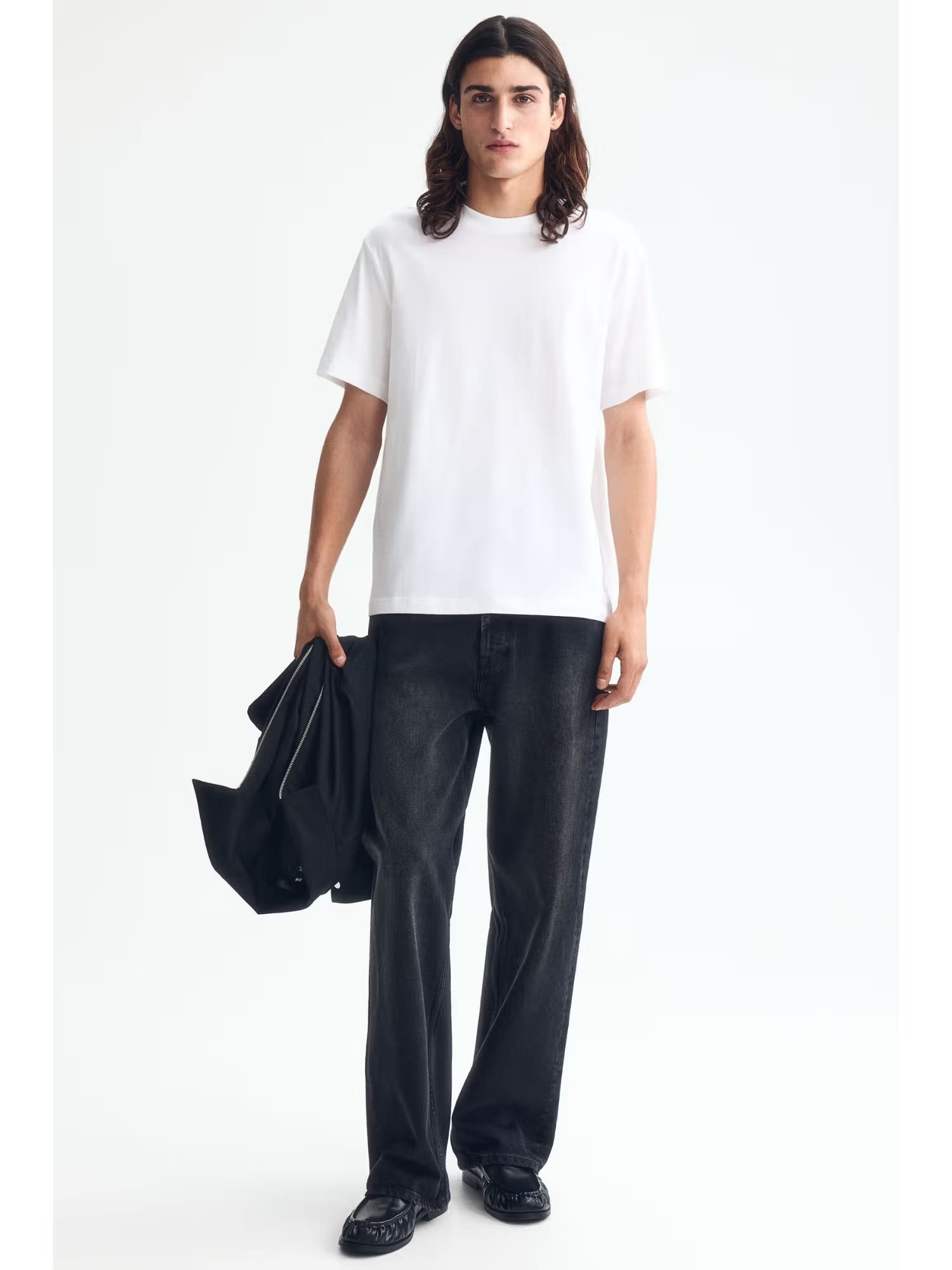 H&M Men White Regular Fit Round-Neck T-Shirt Nykaa Fashion sale
