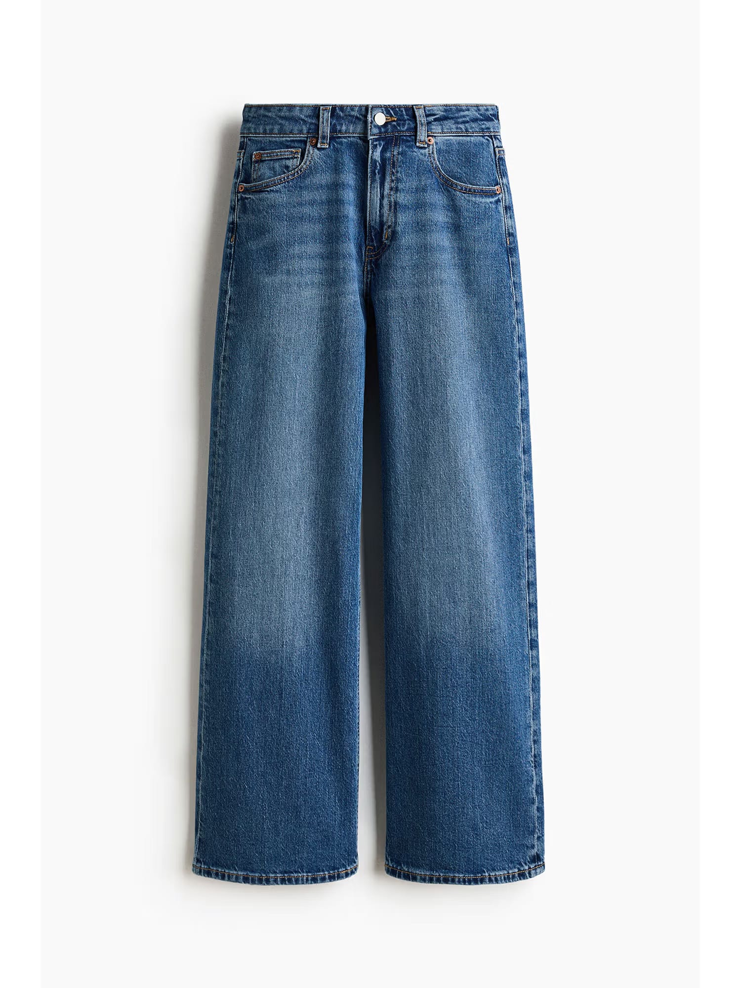 H&M Women Blue Wide High Waist Jeans Nykaa Fashion sale