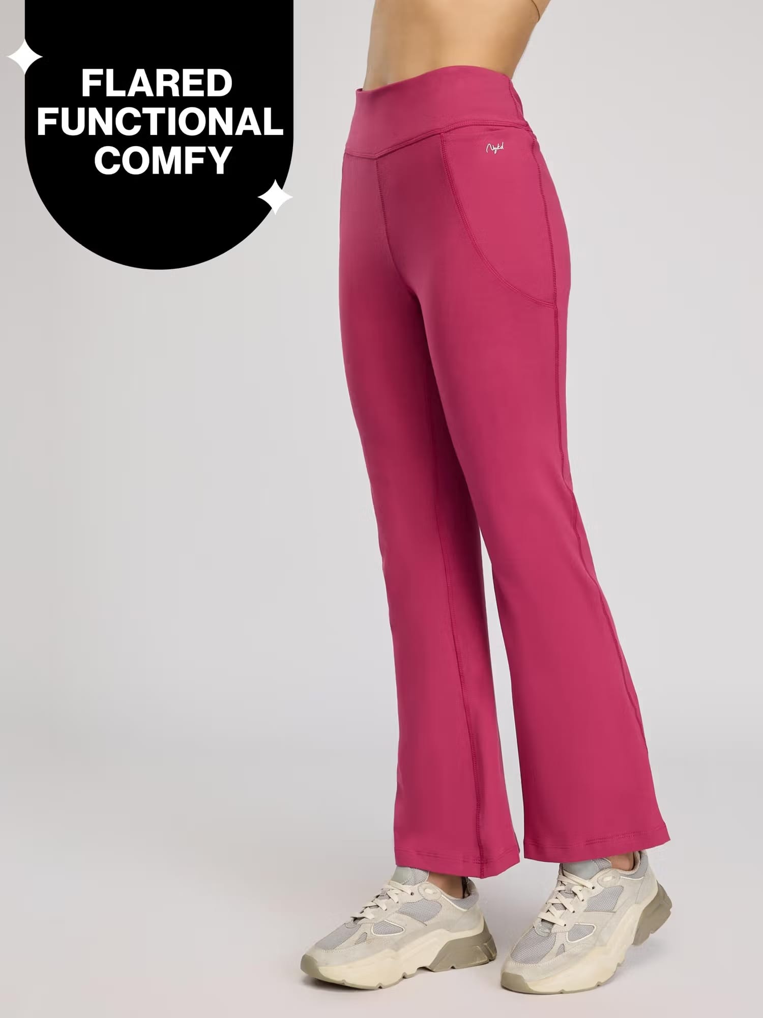 Nykd by Nykaa Ultimate Cotton Flare Leggings with Anti-Slip Waist Nykaa Fashion sale