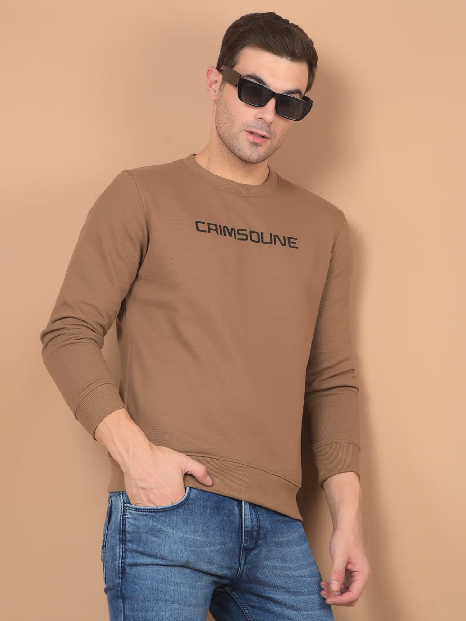 CRIMSOUNE CLUB Brown Solid Sweatshirt Nykaa Fashion sale