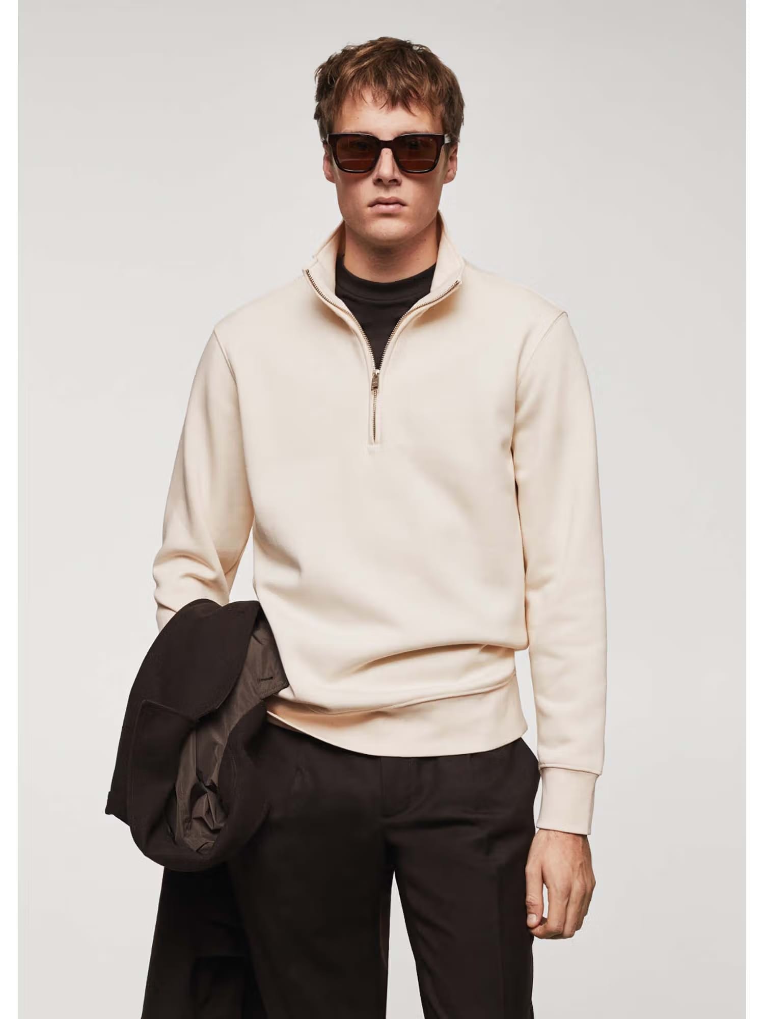 MISCHIEF MONKEY Cream Cotton Solid Sweatshirt Nykaa Fashion sale