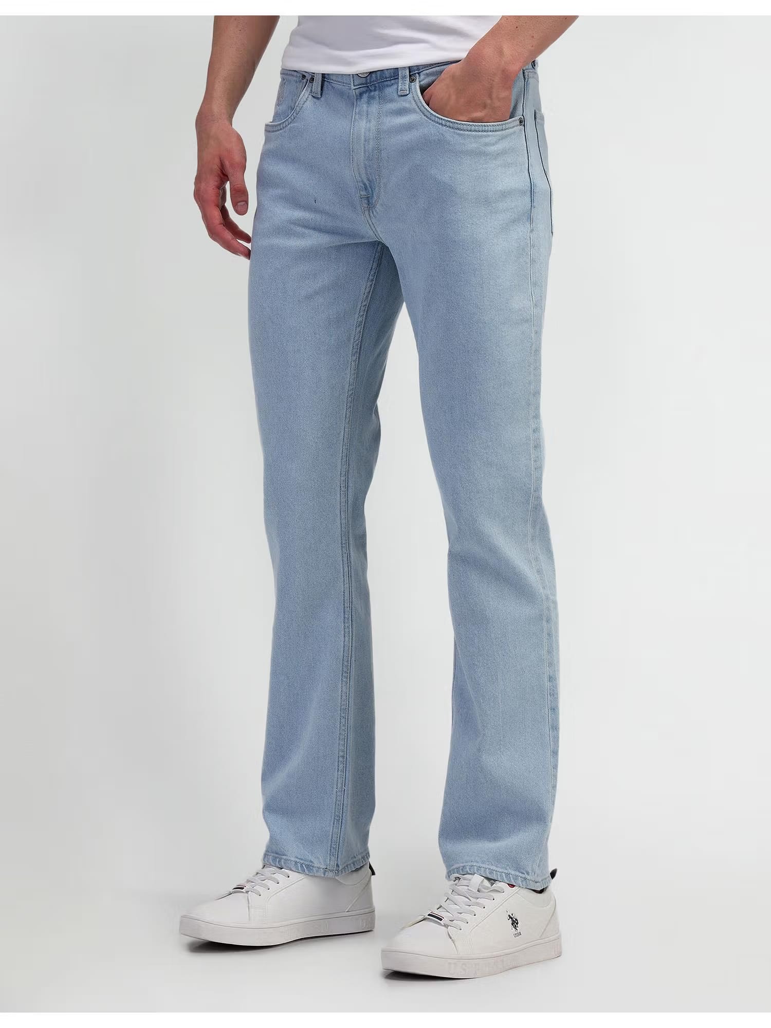 U.S. Polo Assn. Denim Co. Men's Blue Solid Plain Jeans Nykaa Fashion sale