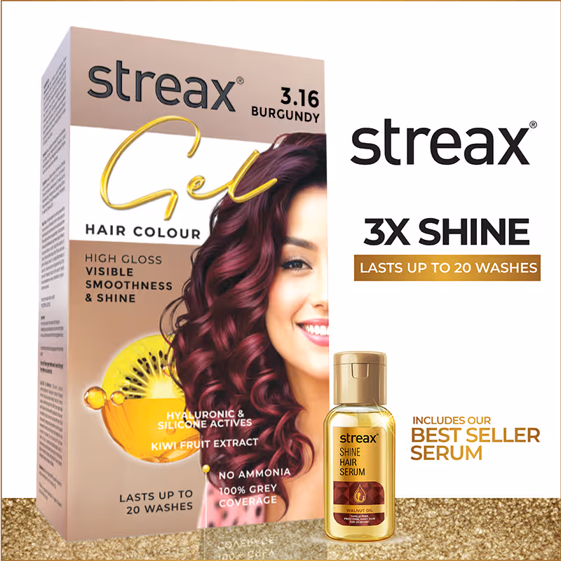 Streax Gel No Ammonia 100% Grey Coverage Hair Color Nykaa sale