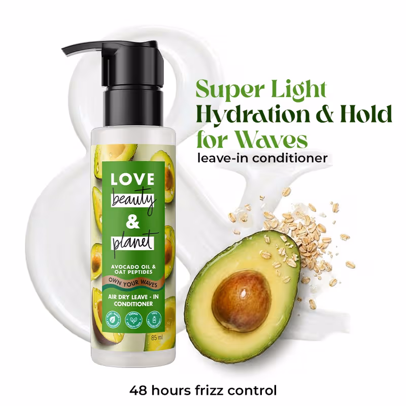 Love Beauty & Planet Avocado Oil & Peptide Leave-In Conditioner For Wavy Hair Nykaa sale