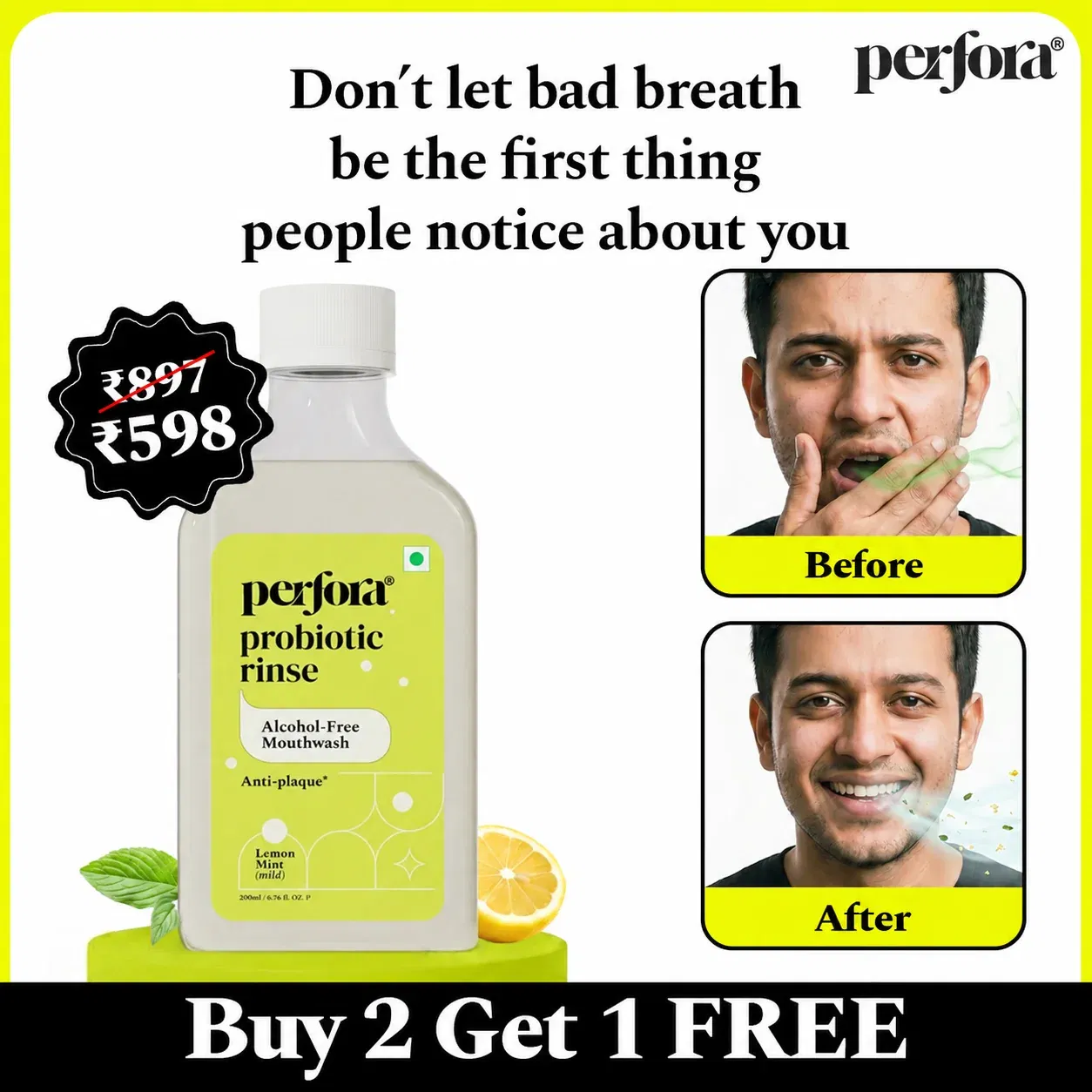 Perfora Instant Fresh Breath Mouthwash, Multi-Pack Perfora sale