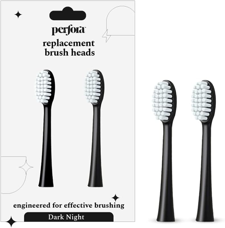 Perfora Sonic Brush Replacement Heads + Whitening Toothpaste Combo