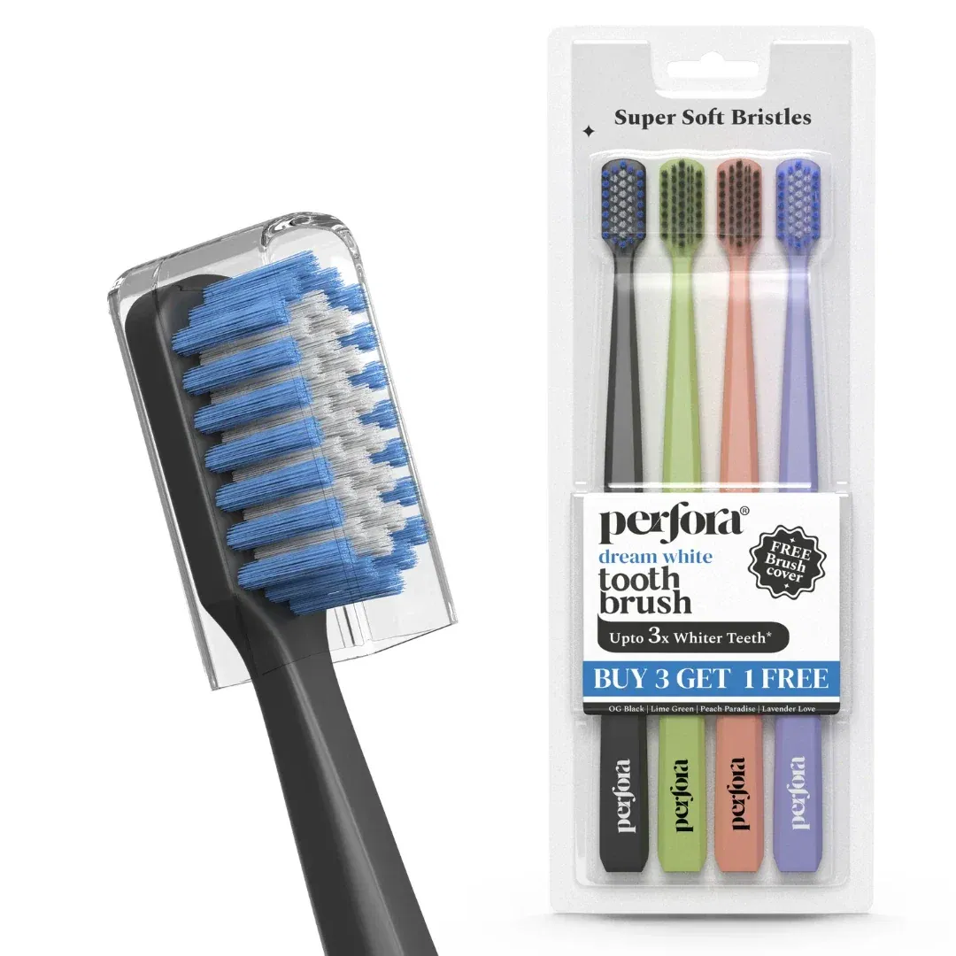 Perfora Ultra Soft Bristles Manual Toothbrush, Pack of 4 Perfora sale