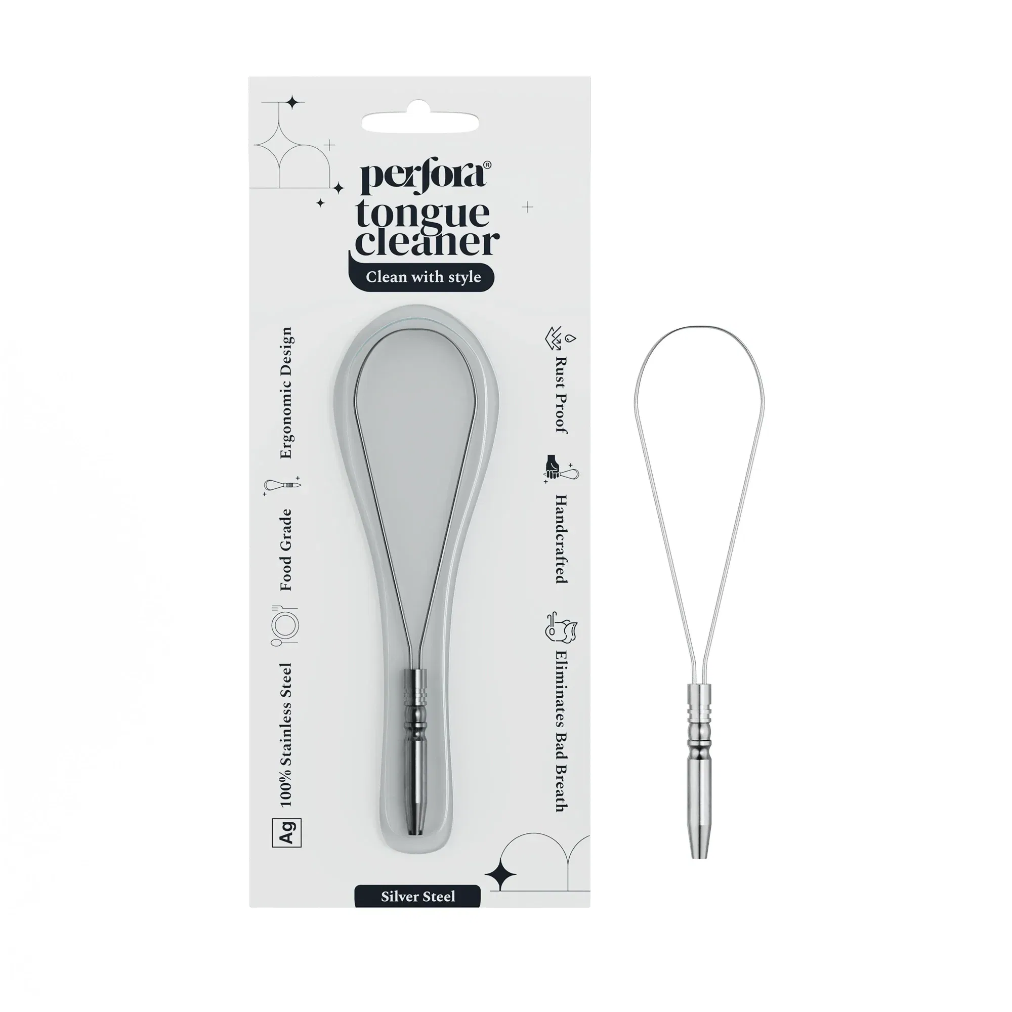 Perfora Stainless Steel Tongue Cleaner and Scraper Perfora sale