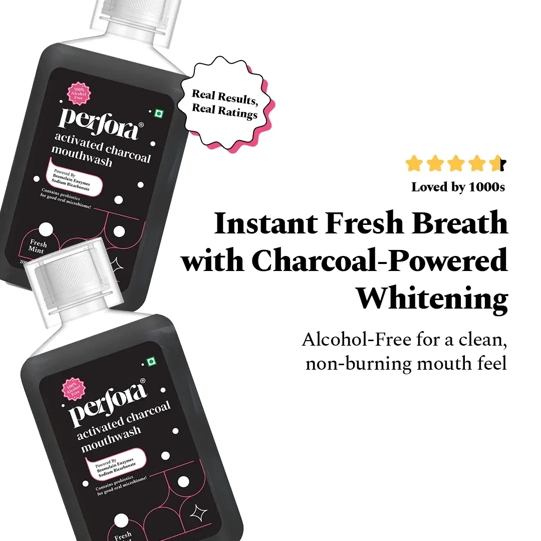 Perfora Activated Charcoal Mouthwash, 200 ml Perfora sale