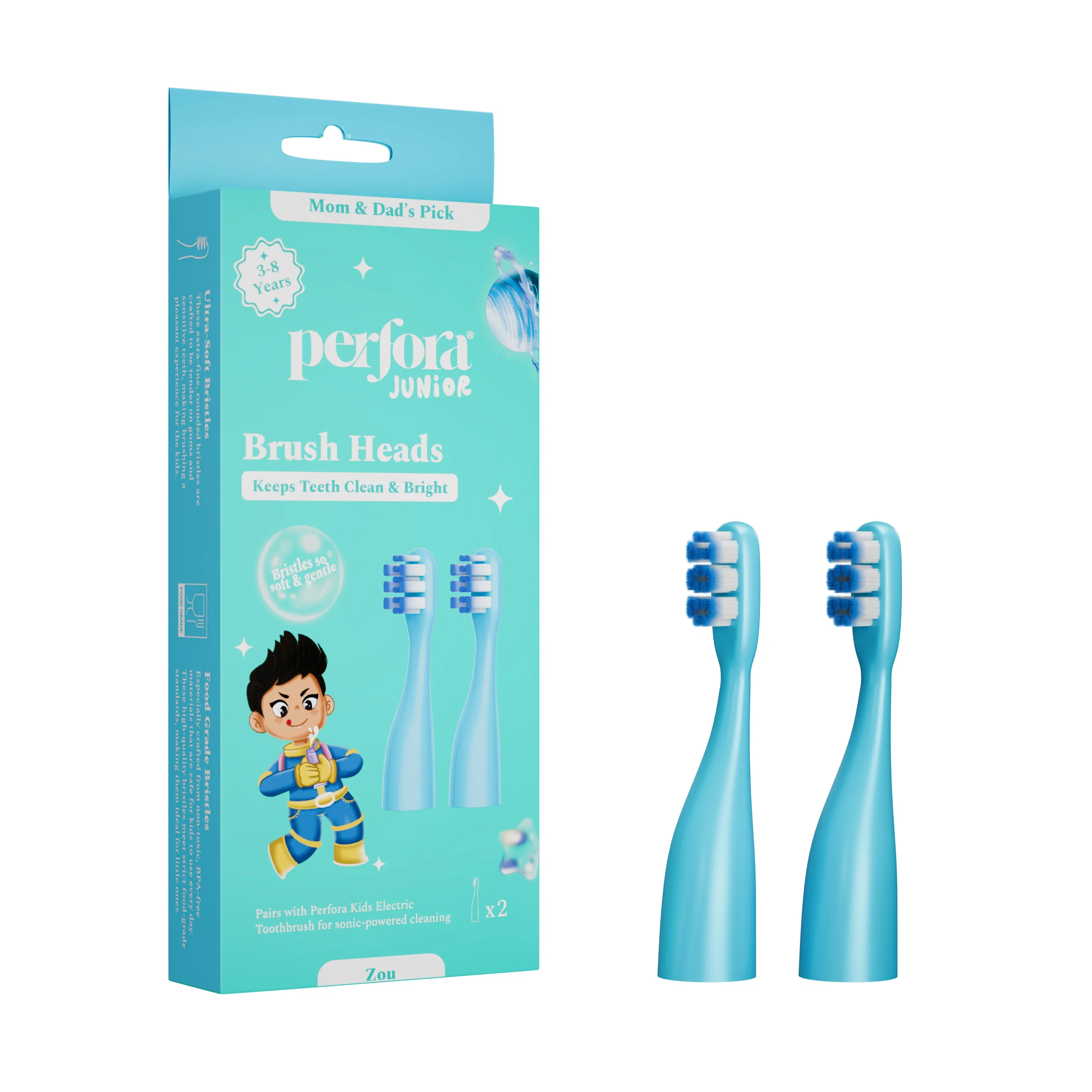 Perfora Zou Brush Heads for Kids Electric Toothbrush Perfora sale