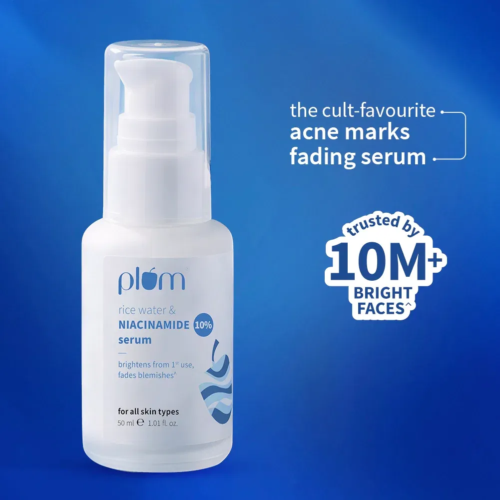 Plum 10% Niacinamide & Rice Water Brightening Face Serum Plum sale